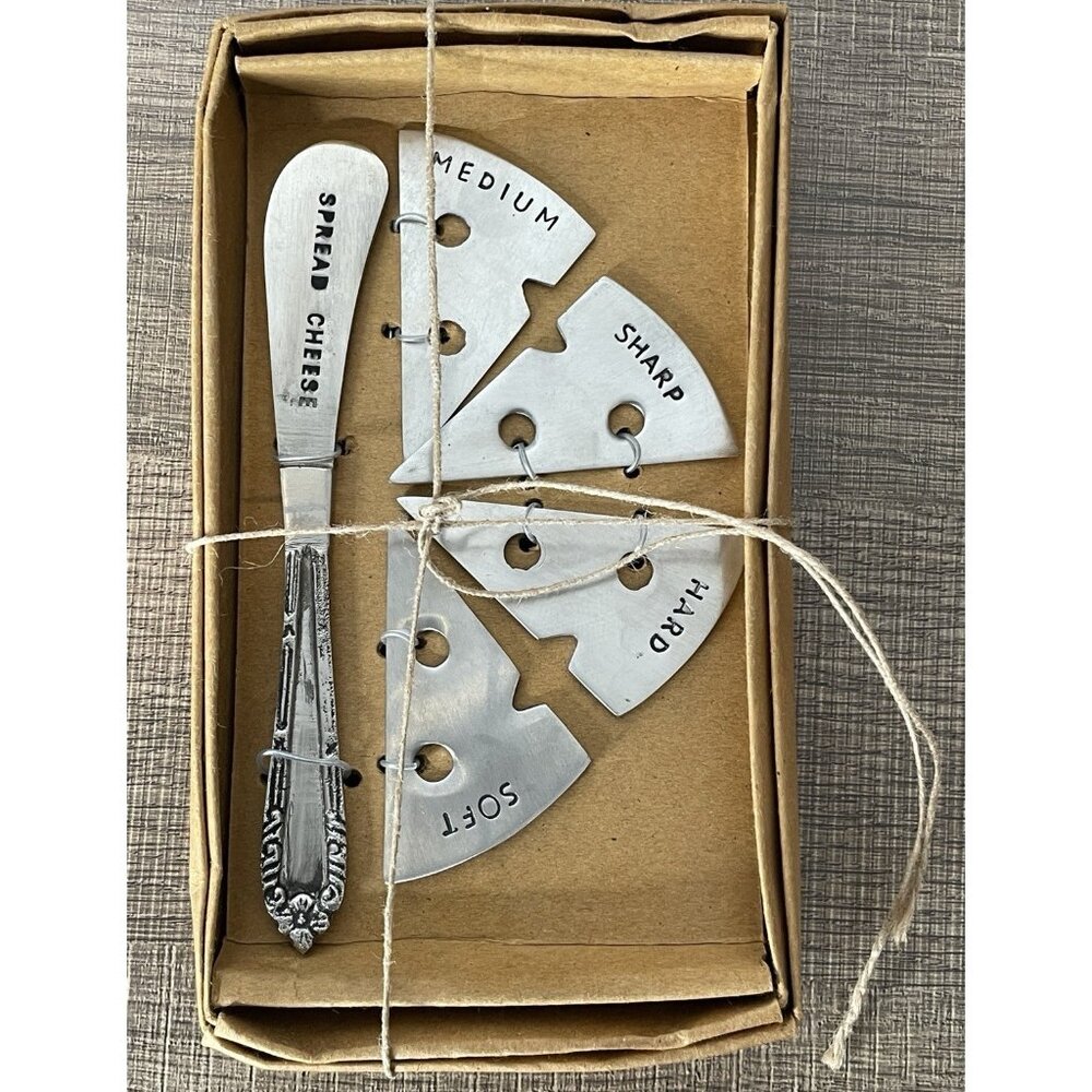 Cheese Marker Set w/ Spreader Knife Entertaining Charcuterie Board Accessories - Picture 2 of 7